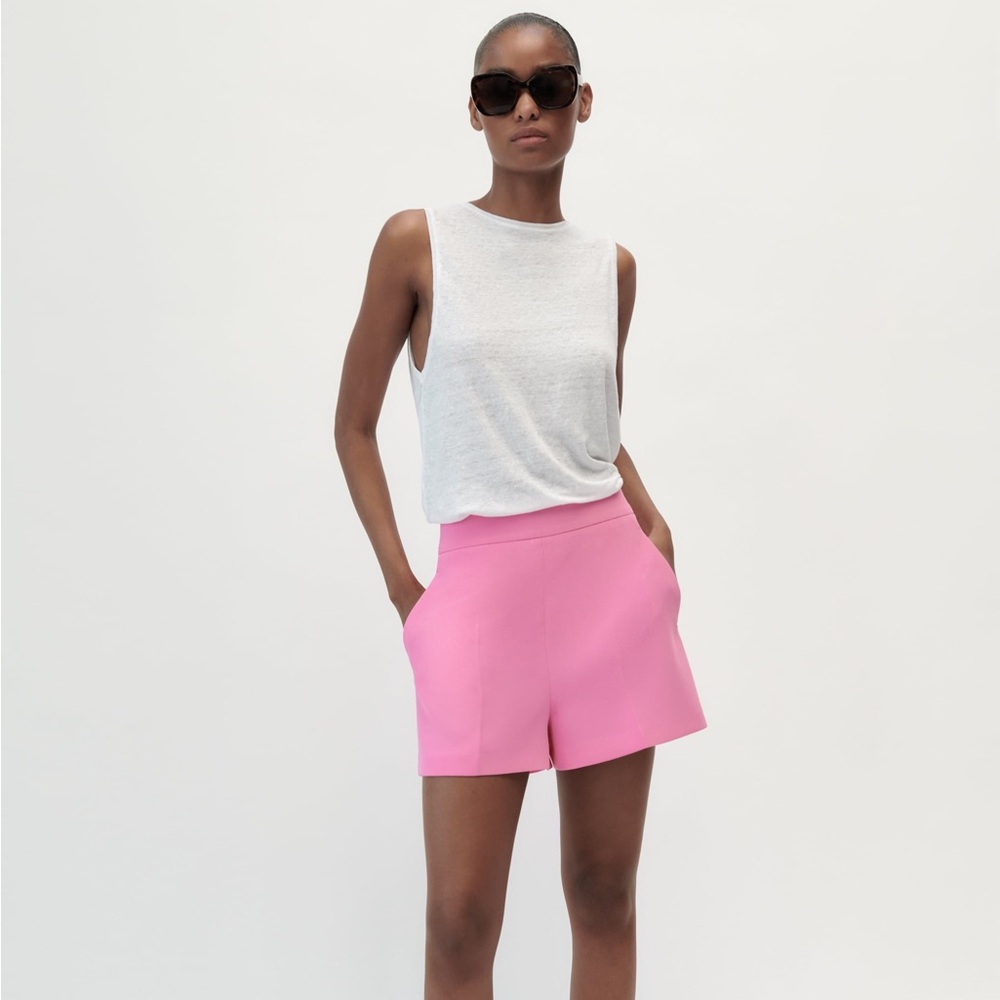 🆕 ZARA High Waisted Shorts in Bubblegum Pink